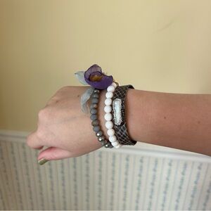 BUNDLE OF 3 Stackable Beaded Bracelets